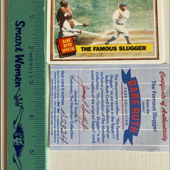 Collectible & Limited Edition Marked Babe Ruth “Slugger” 1991 Topps ⚾️ card - Picture 9 of 15